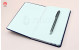 Silver Foil Stamped Branded Notebook Printing - Hardcover Leather Cover Journal Customization