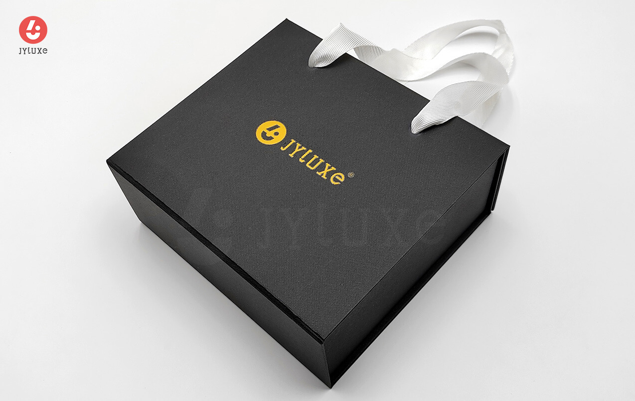 Boîte Rigide Pliable avec Poignée Ruban - Usine Chinoise d'Emballage OEM Personnalisation