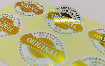 Printed Gold Foil Self-adhesive Label Stickers