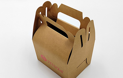 Kraft Paper Box with Handle - Takeaway Food Packaging