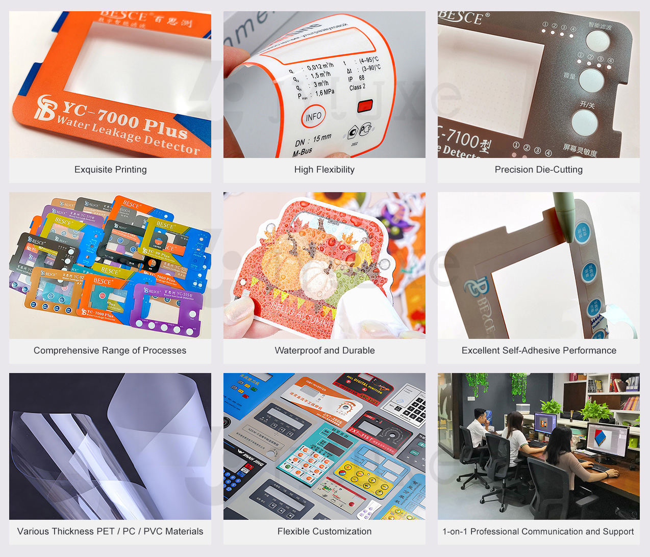 Custom Machine Interface Control Panel Sticker Labels